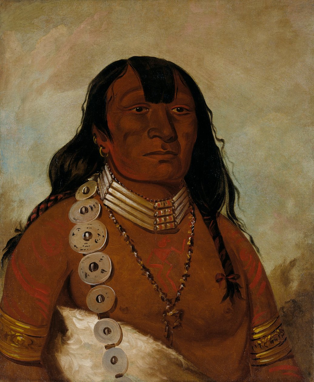 Téh-tóot-sah (besser bekannt als Tohausen, Kleiner Bluff), Erster Häuptling von George Catlin