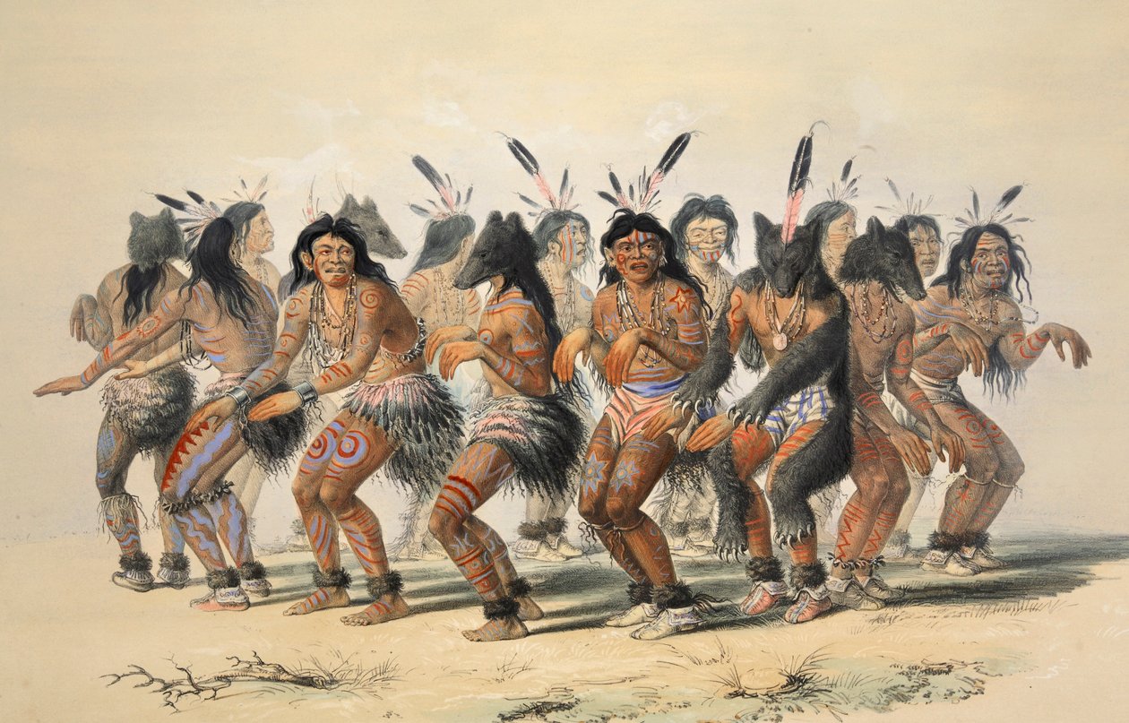 Der Bärentanz (Detail) von George Catlin