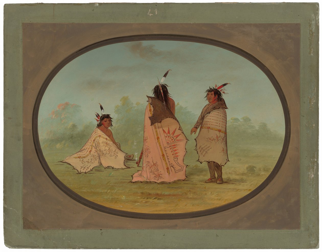 Drei Blackfoot-Männer von George Catlin