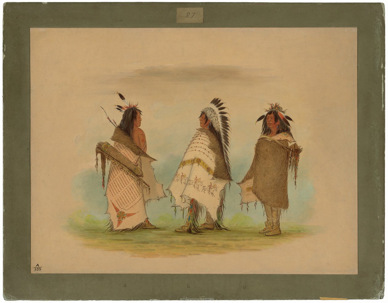 Drei Shoshonee-Krieger von George Catlin