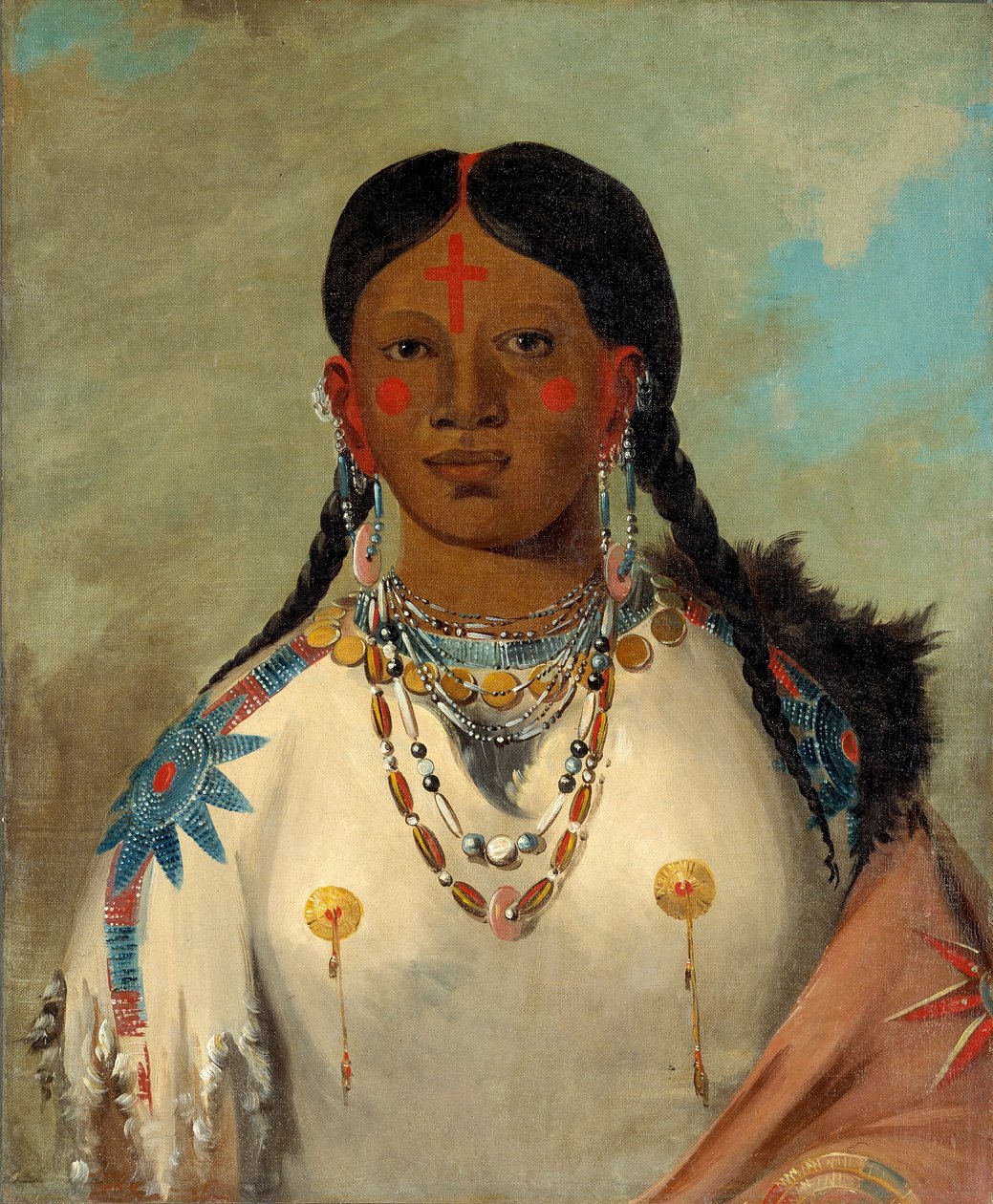 Tís-se-wóo-na-tís, Die ihre Knie badet, Frau des Häuptlings von George Catlin