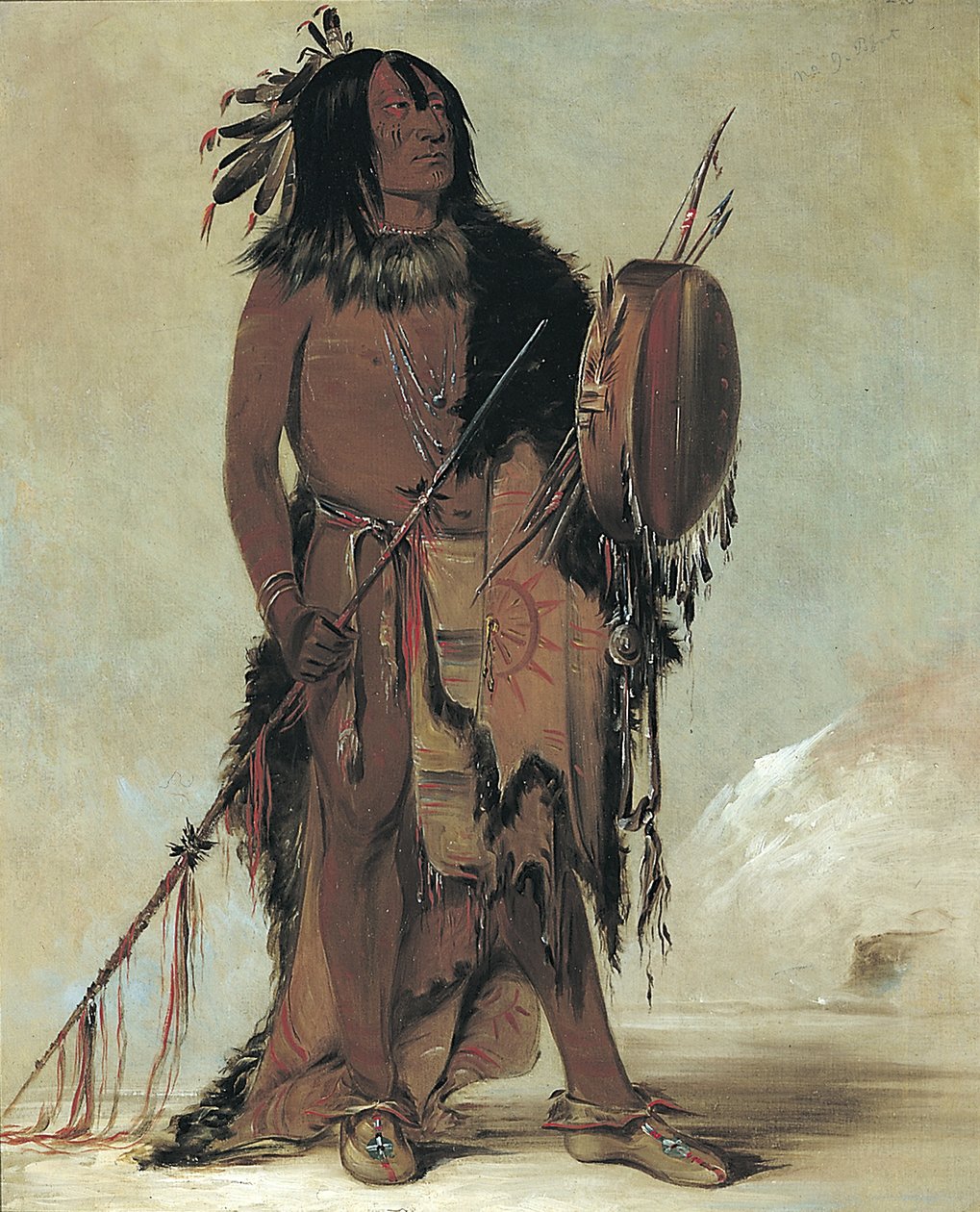 Wún-nes-tou, Weißer Büffel, ein alter Medizinmann von George Catlin