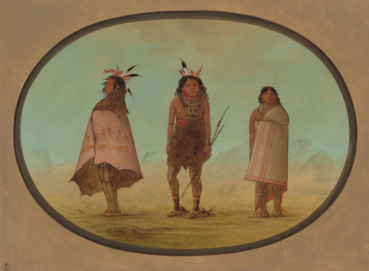 Yntah Medizinmann, ein Krieger und eine Frau von George Catlin