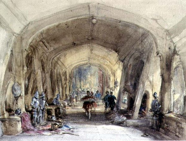 Innenansicht einer baronialen Halle von George Cattermole
