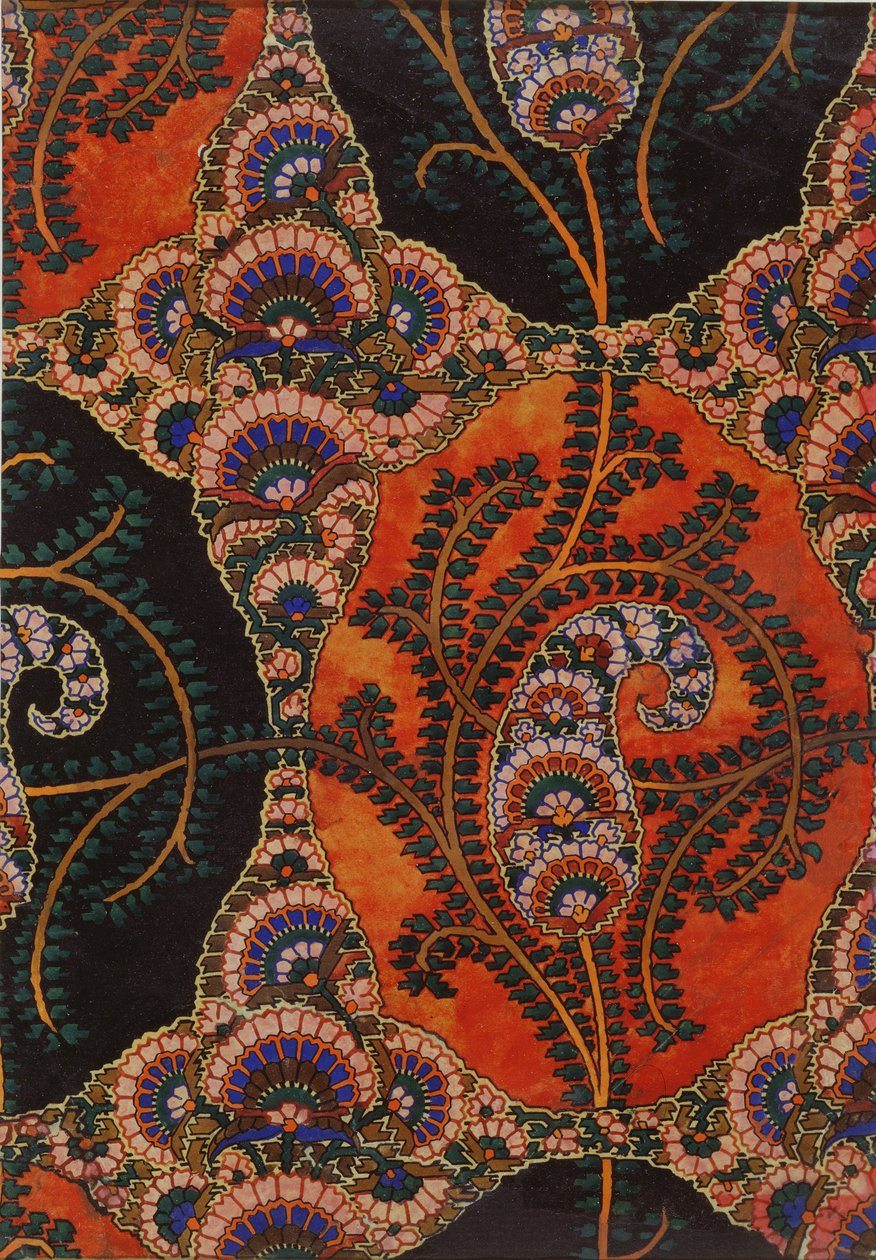 Stoffdesign für Paisley-Schals, ca. 1871 von George Charles Haite