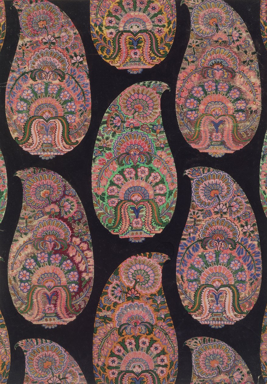 Stoffdesign für Paisley-Schals, ca. 1871 von George Charles Haite