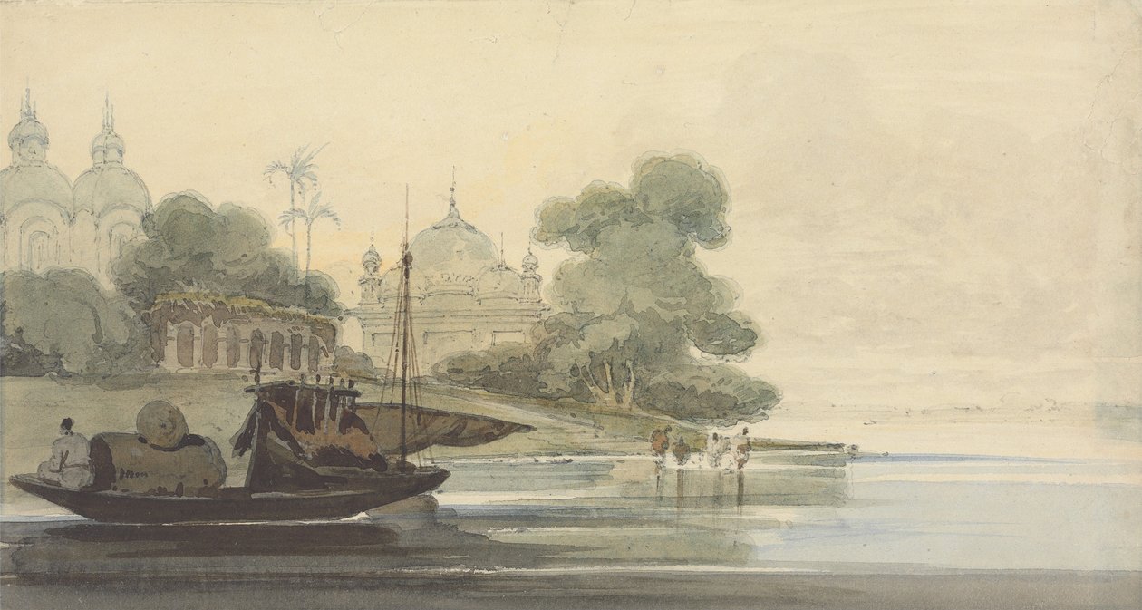 Ein Fluss auf Ceylon von George Chinnery