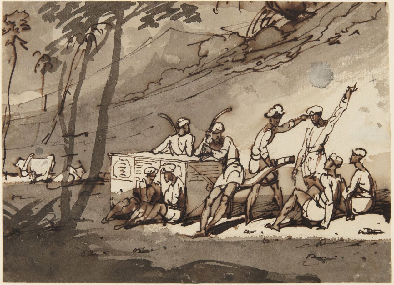 Feldofen und Figuren von George Chinnery