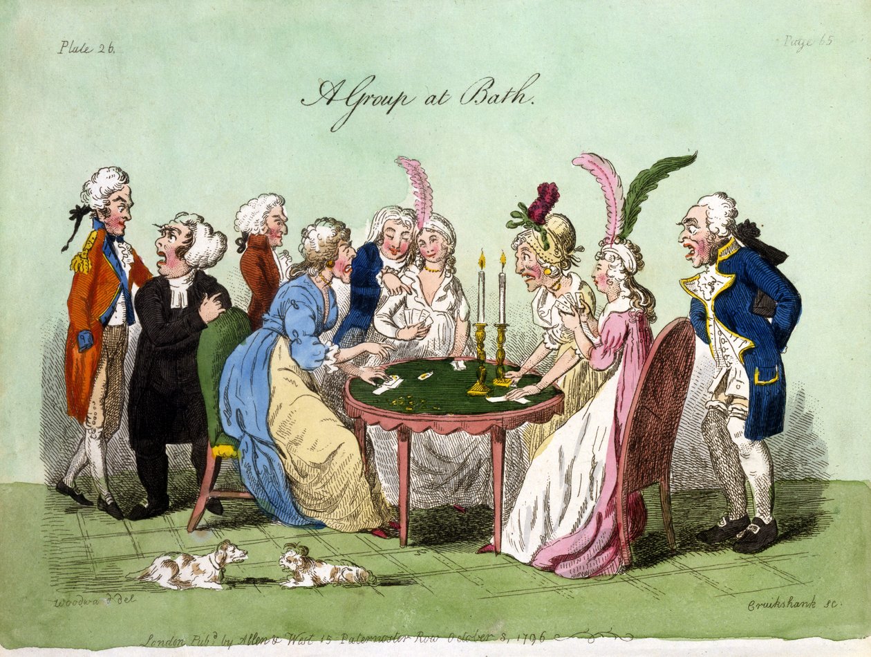 Eine Gruppe in Bath, 1796 von George Cruikshank