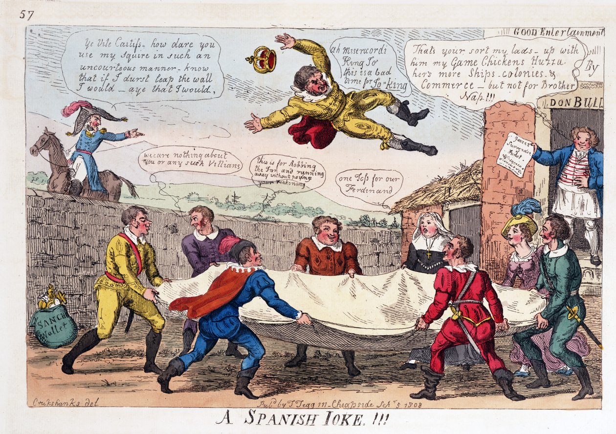 Ein spanischer Witz, veröffentlicht 1808 von George Cruikshank