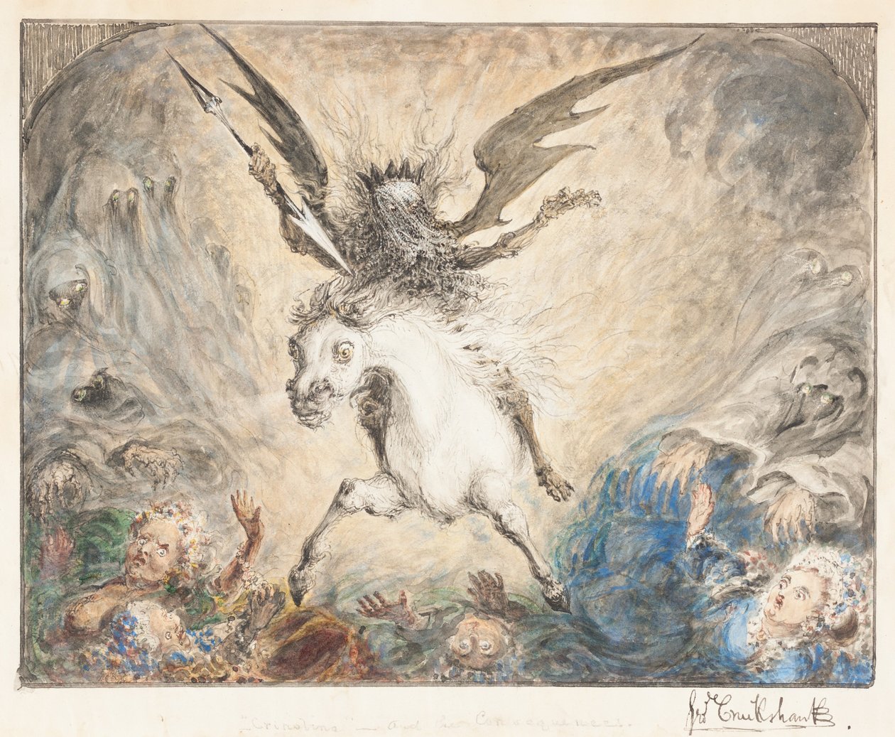 „Crinolina“ - und die Folgen [recto] von George Cruikshank