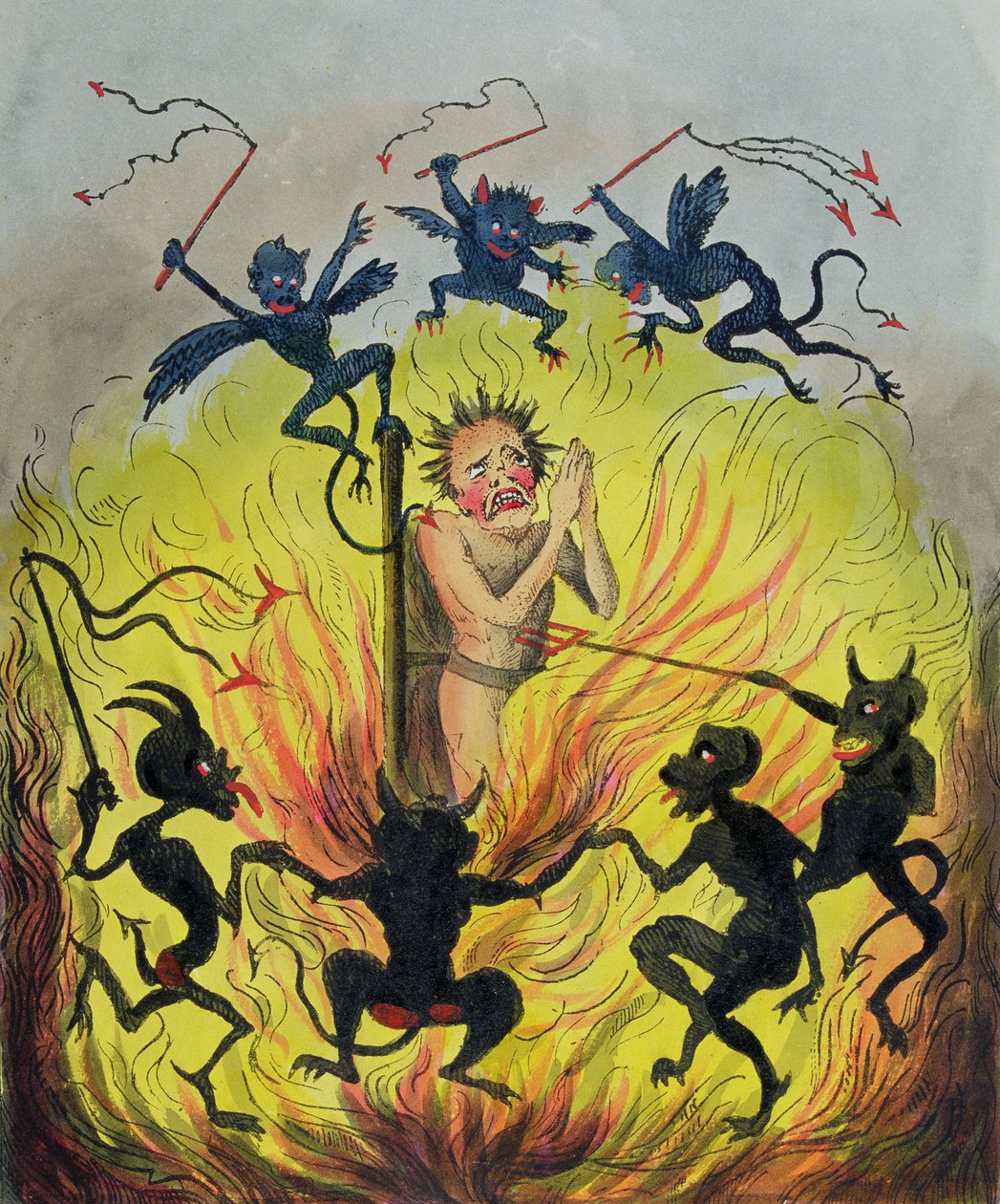 Jeder Hund hat seinen Tag, oder Schwarze Teufel amüsieren sich mit einem weißen Negerfahrer von George Cruikshank