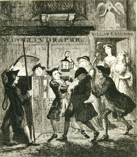 Jack Sheppard trickst Shotbolt den Gefängniswärter aus, Illustration aus 