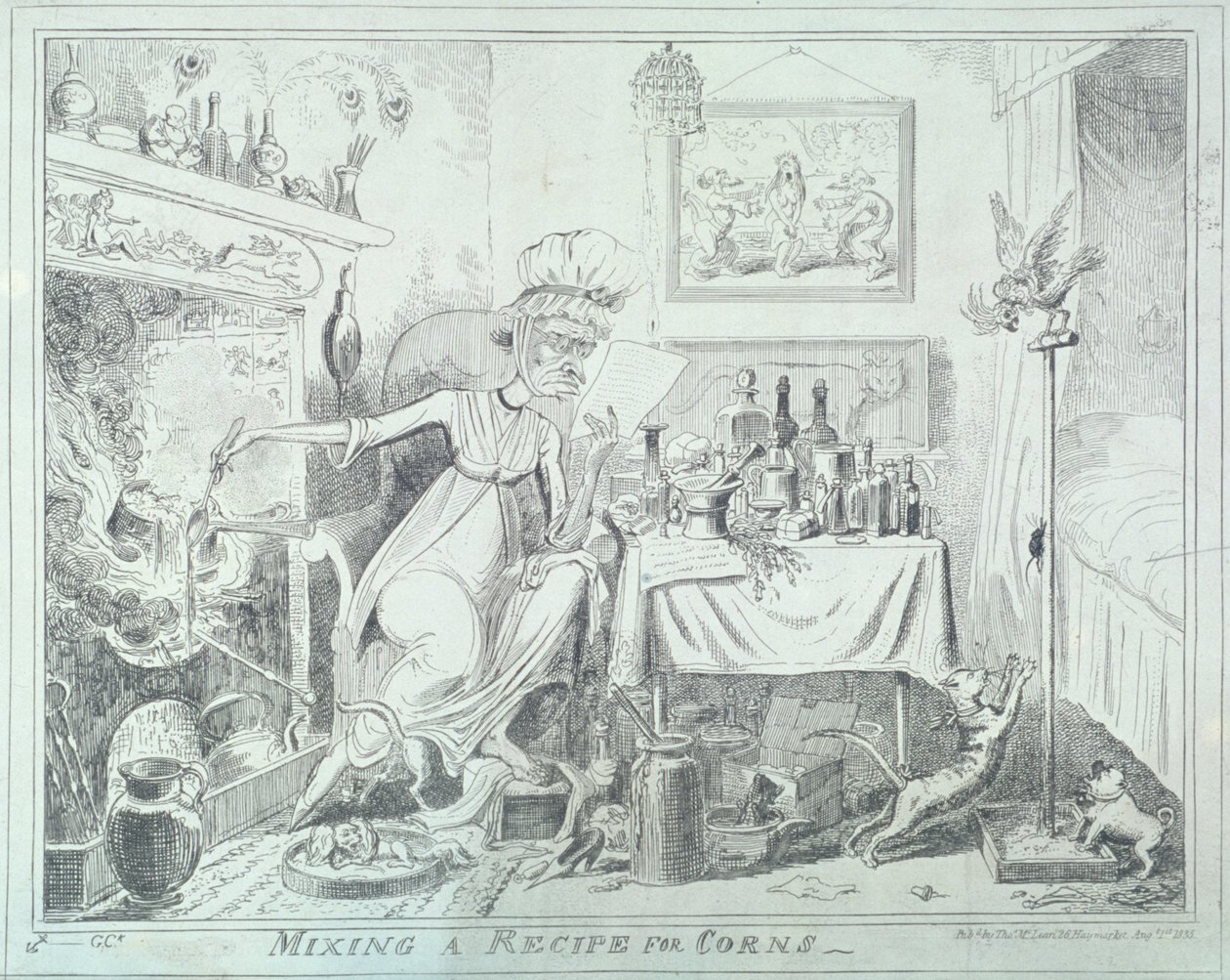 Ein Rezept für Hühneraugen mischen von George Cruikshank