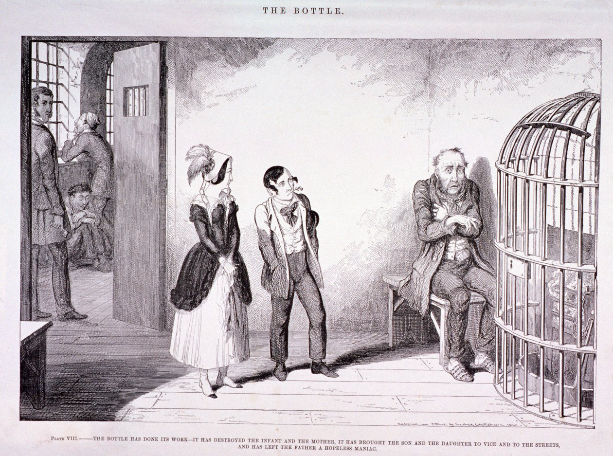 Die Flasche, 1847 von George Cruikshank