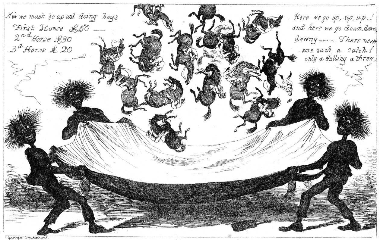 Das Monster fegt, ein Wurf für das Derby von George Cruikshank