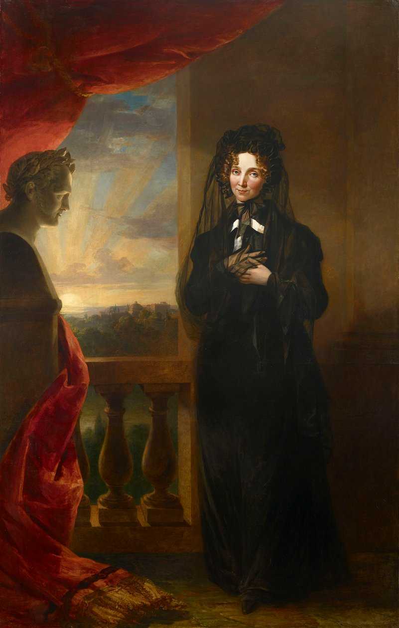 Porträt von Kaiserin Elisabeth Alexejewna 1779-1826 in Trauerkleidung, nach 1825 von George Dawe