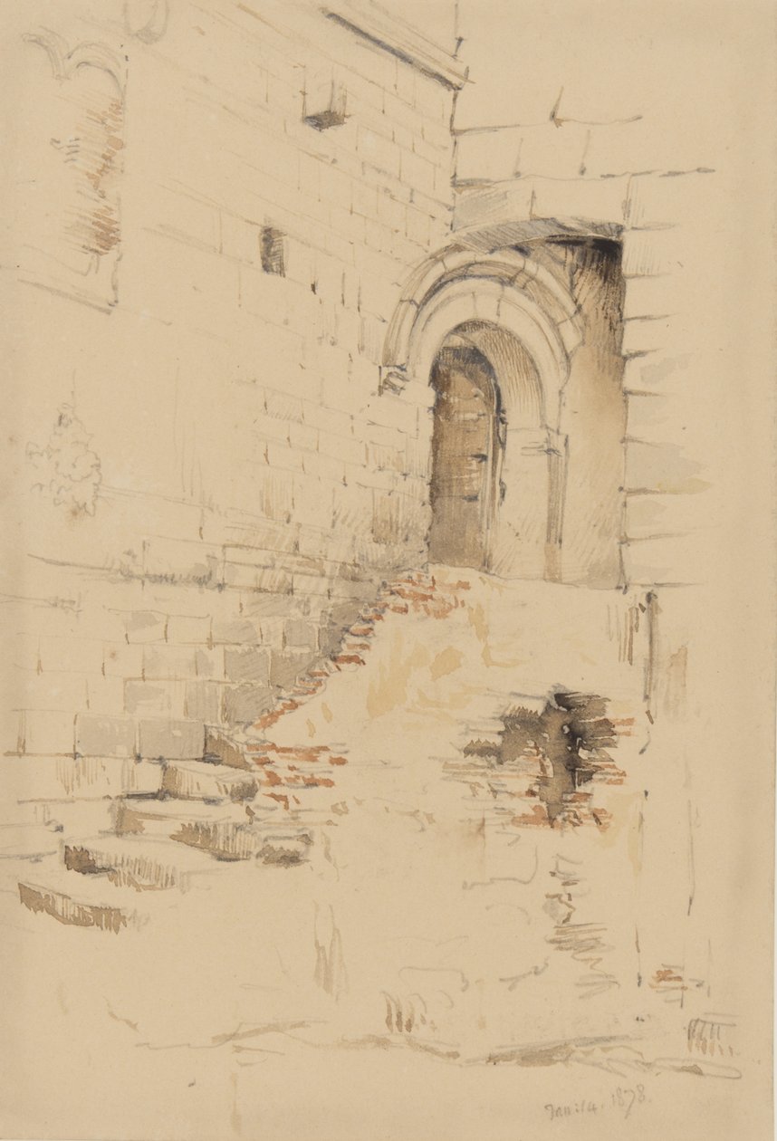 In einem Hof neben S. Siro, San Remo, Januar 1878 von George Douglas Tinling