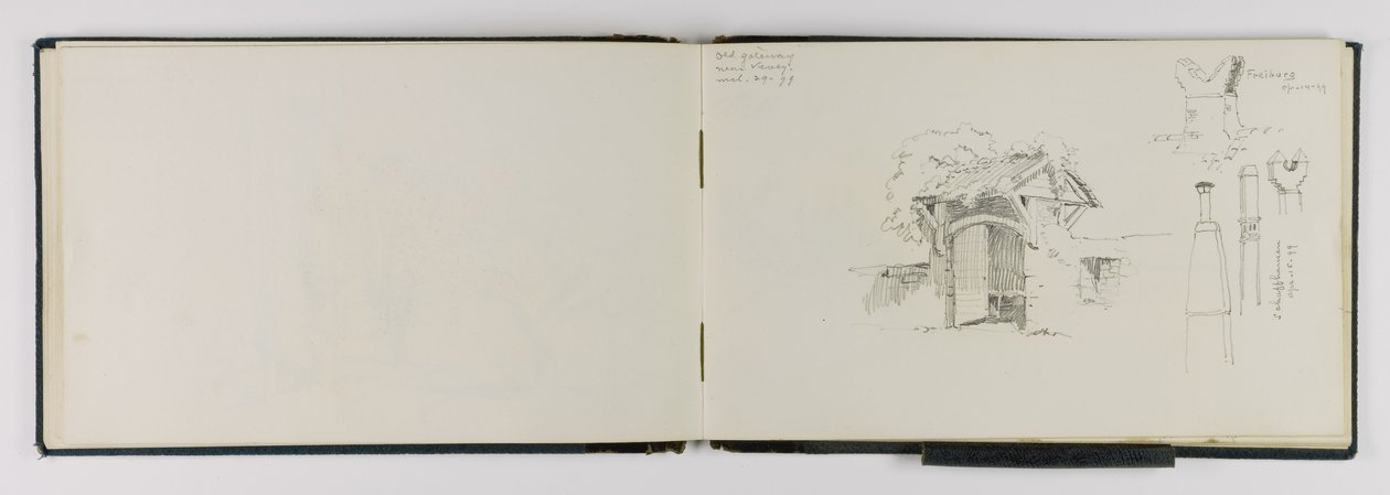 (Skizzenbuch) Altes Tor in der Nähe von Vevey/Fribourg/Schaffhausen von George Elbert Burr