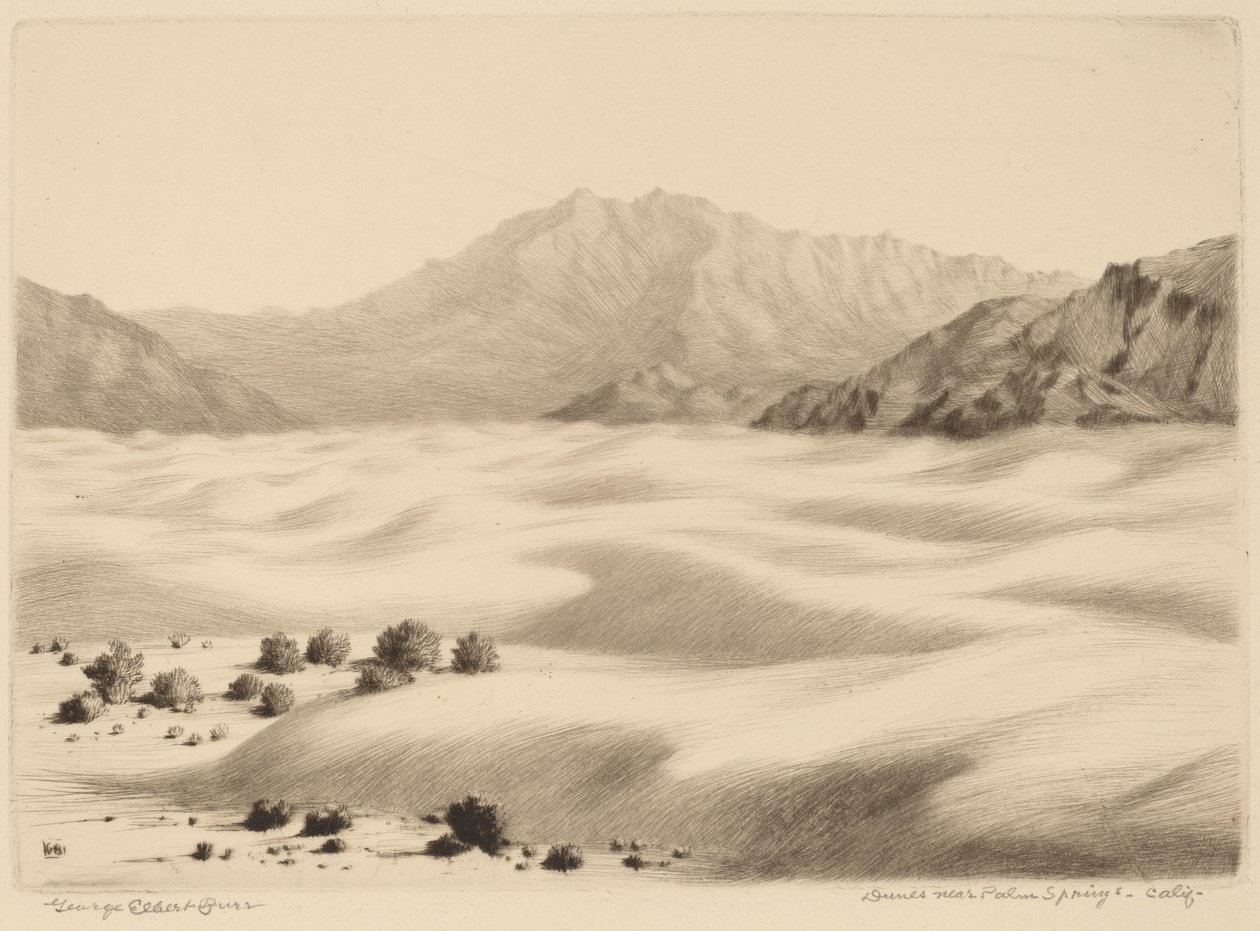 Dünen bei Palm Springs, Kalifornien (Nr. 2) von George Elbert Burr