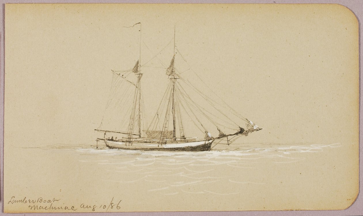 Holzboot, Mackinac von George Elbert Burr