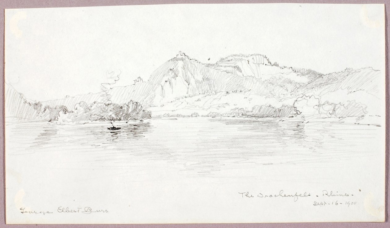 Der Drachenfels, Rhein von George Elbert Burr