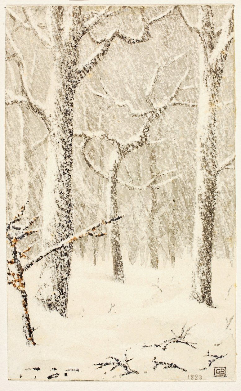 Ohne Titel (Bäume im Schnee) von George Elbert Burr