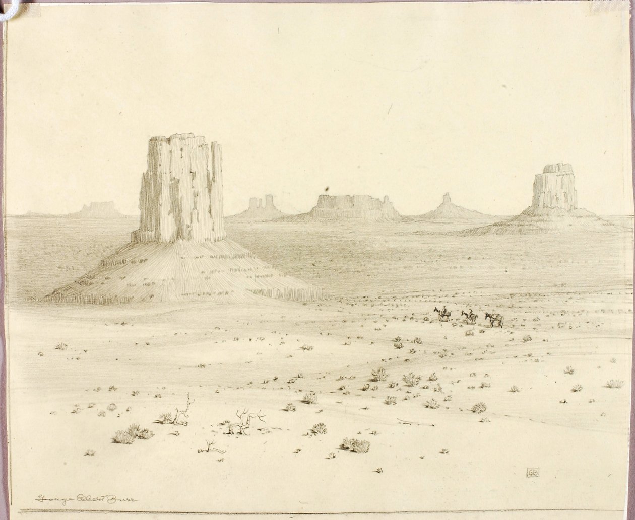 Ohne Titel (Übertragungszeichnung für Wüstenmonumente, Arizona) von George Elbert Burr