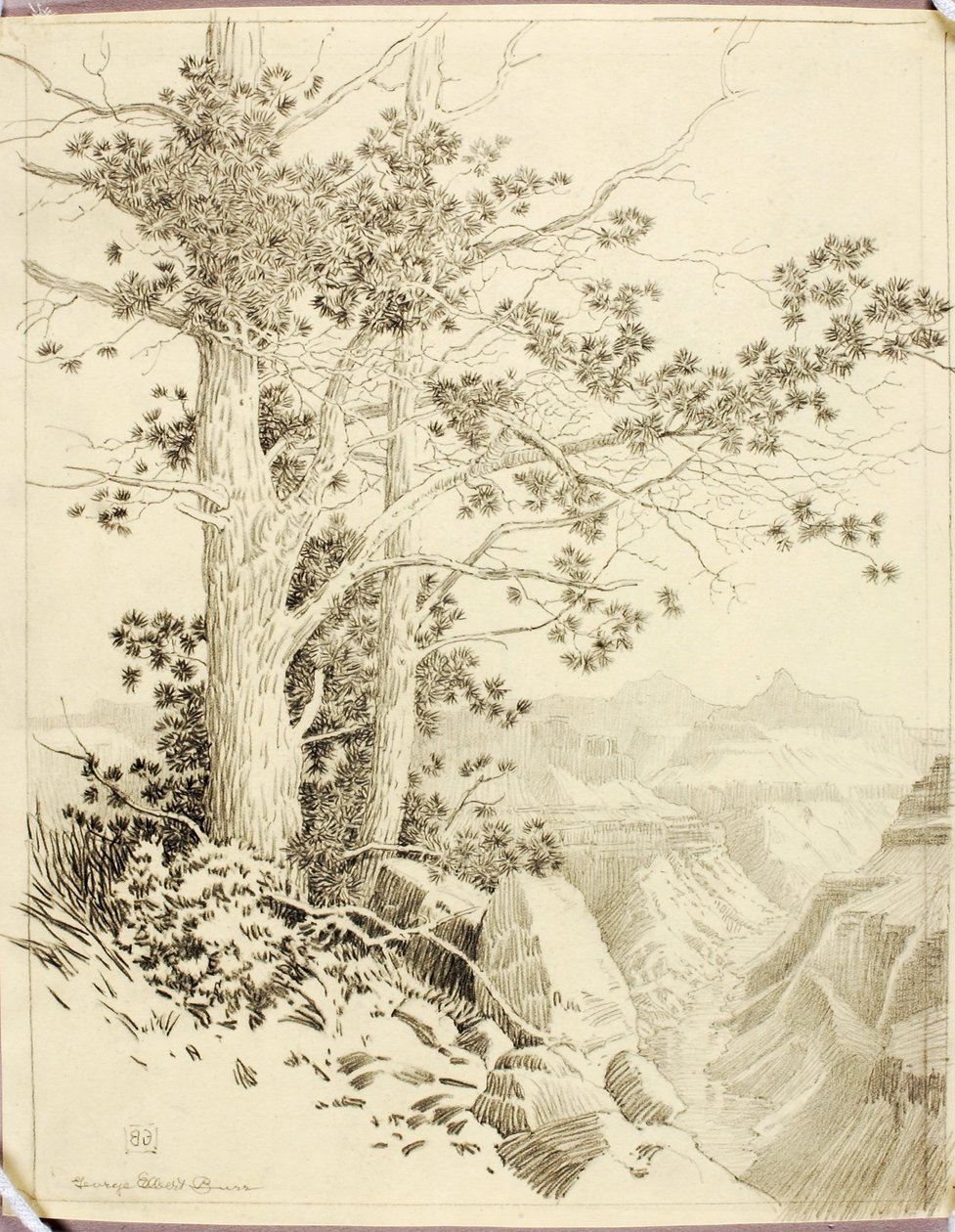 Ohne Titel (Übertragungszeichnung für einen Druck) von George Elbert Burr