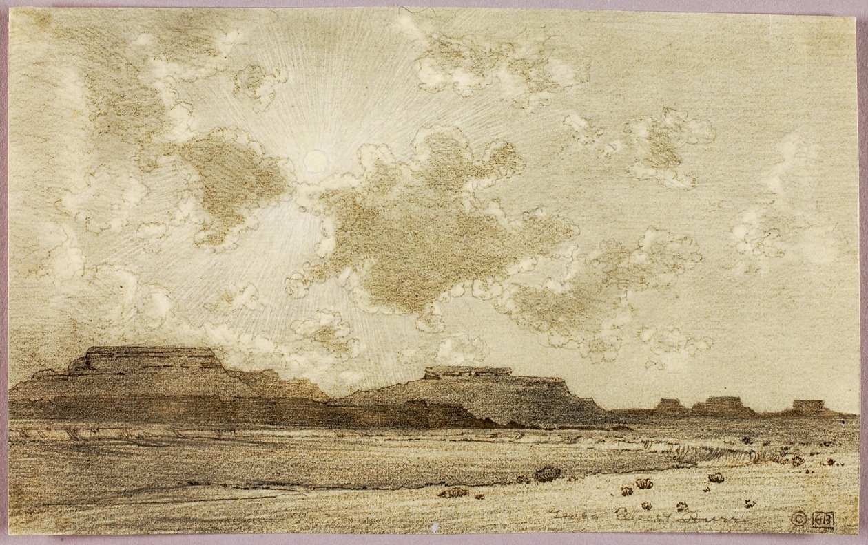 Ohne Titel (Übertragungszeichnung für einen Druck) von George Elbert Burr