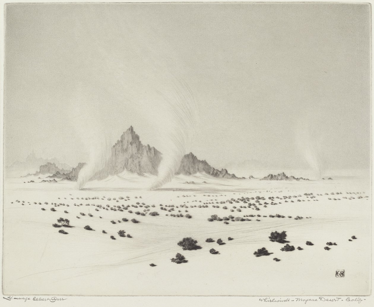 Wirbelwinde, Mojave-Wüste, Kalifornien (Nr. 3) von George Elbert Burr