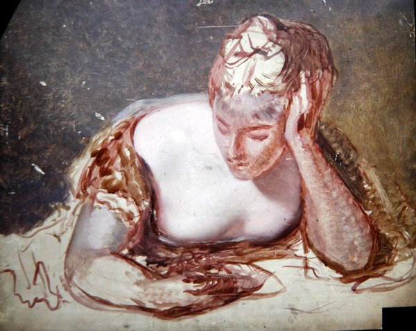Mädchen beim Lesen, um 1850 von George Frederic Watts