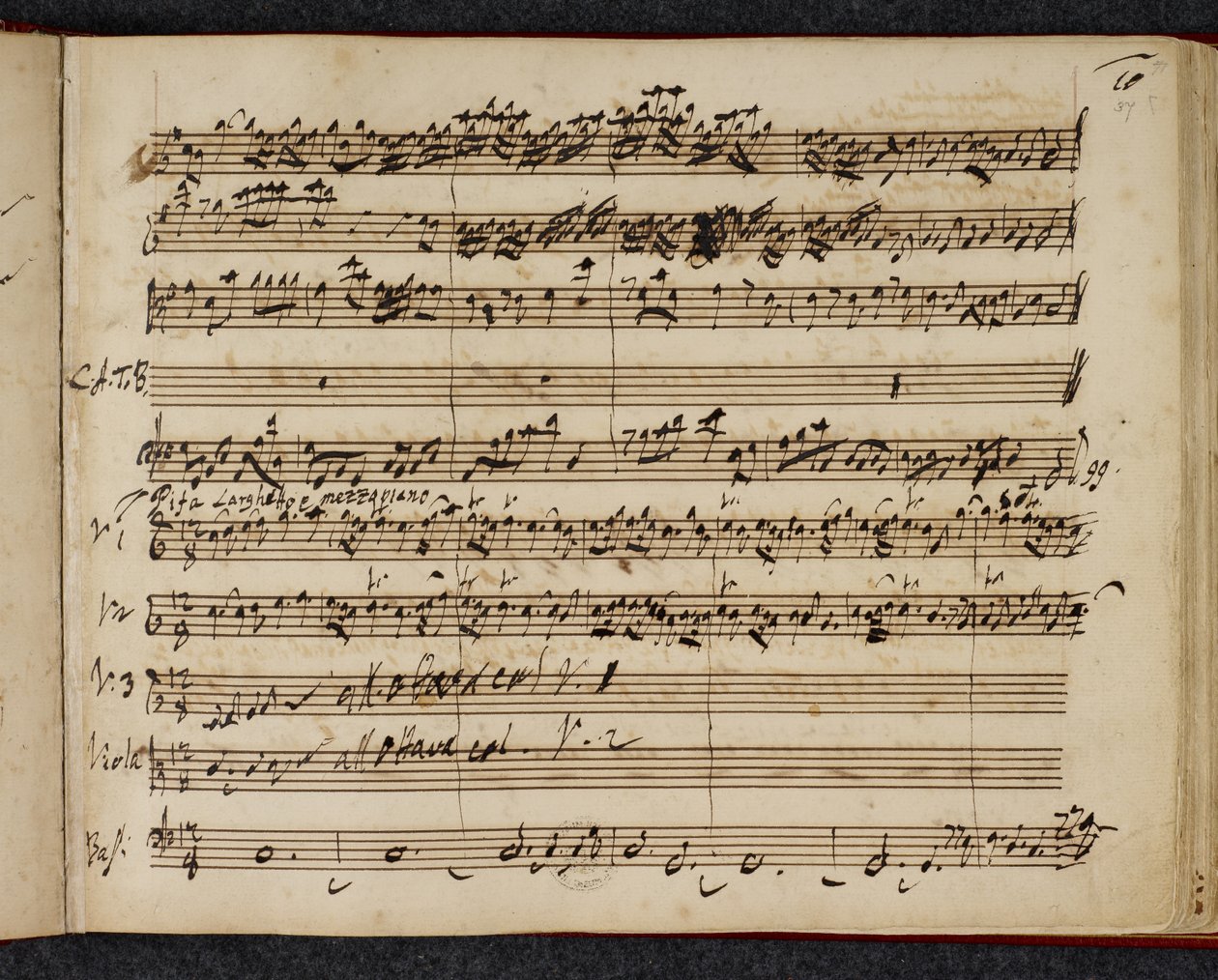 R.M.20.f.2 f.37r, Messias Autograph-Partitur, zeigt 