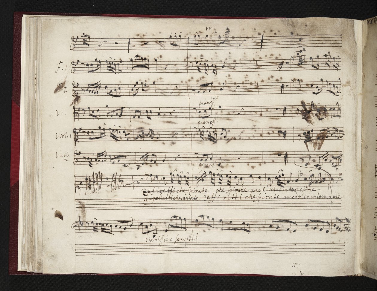 Musikalische Partitur aus 