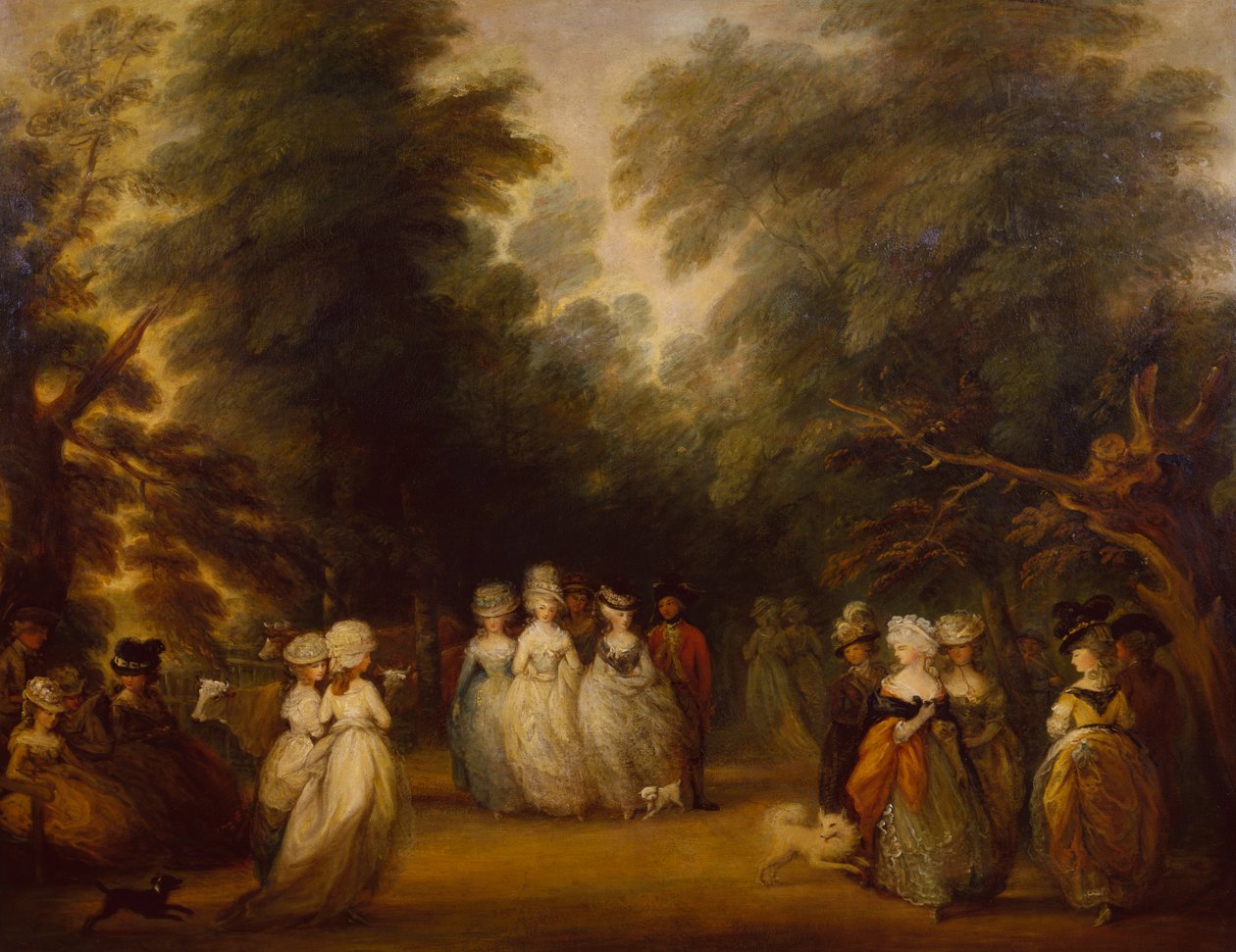 Damen promenieren auf der Mall, St. James Park von George Frost