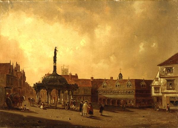 Blick auf den Cornhill, Ipswich von George Frost