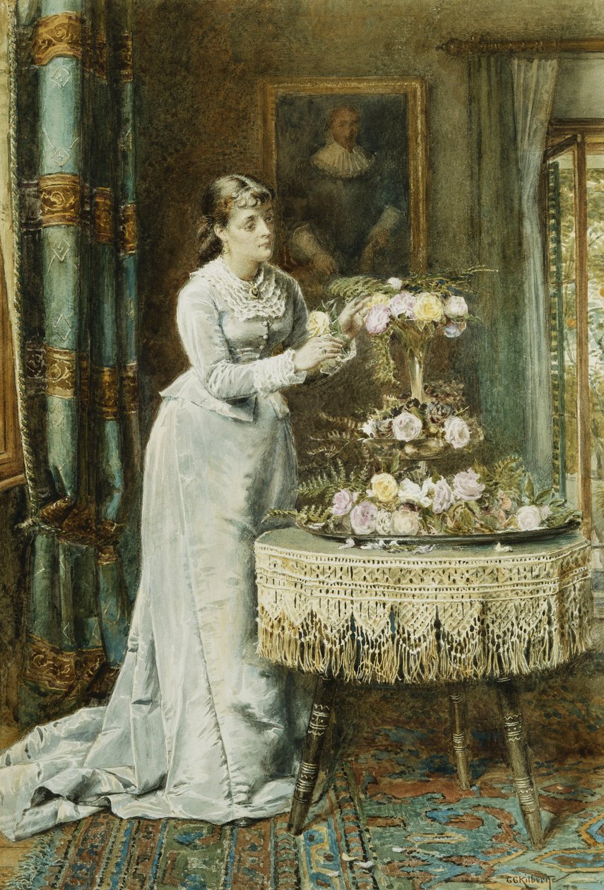 Blumenarrangement, 1878 von George Goodwin Kilburne