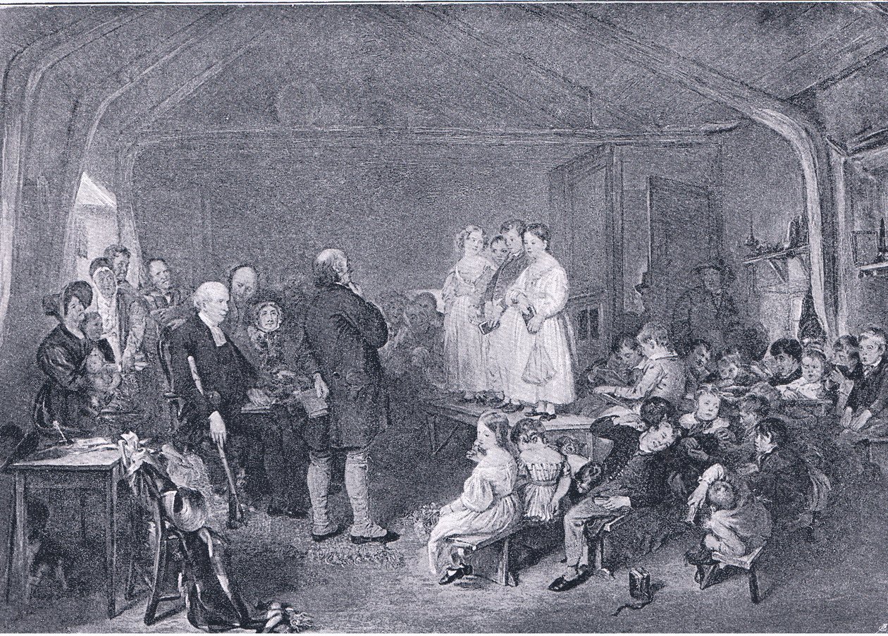 Katechese in einem Klassenzimmer, aus The Magazine of Art 1893, Cassell and Company, 1893 von George Harvey