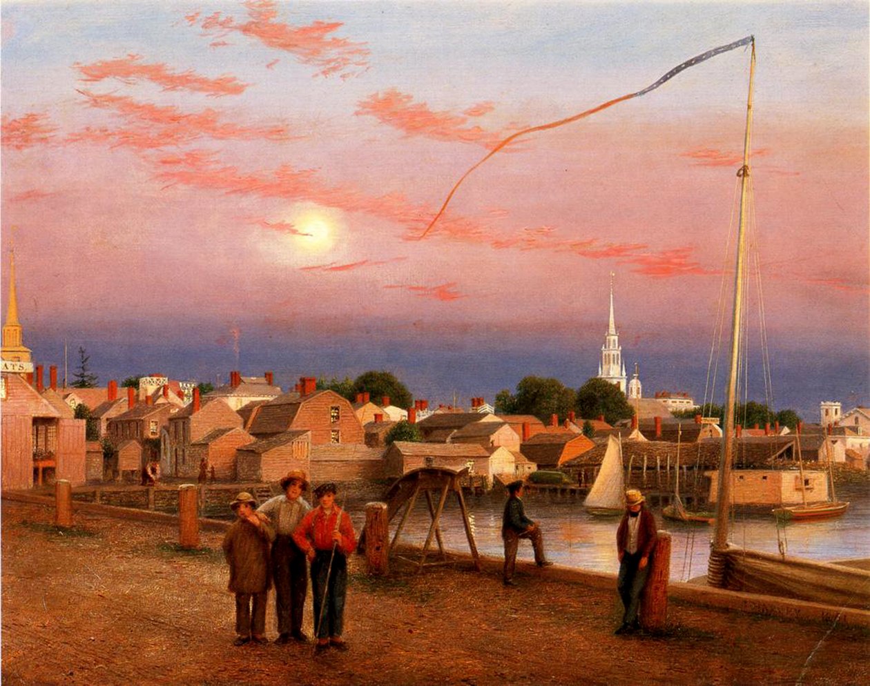 Newport, Ende des Tages, 1851 von George Harvey