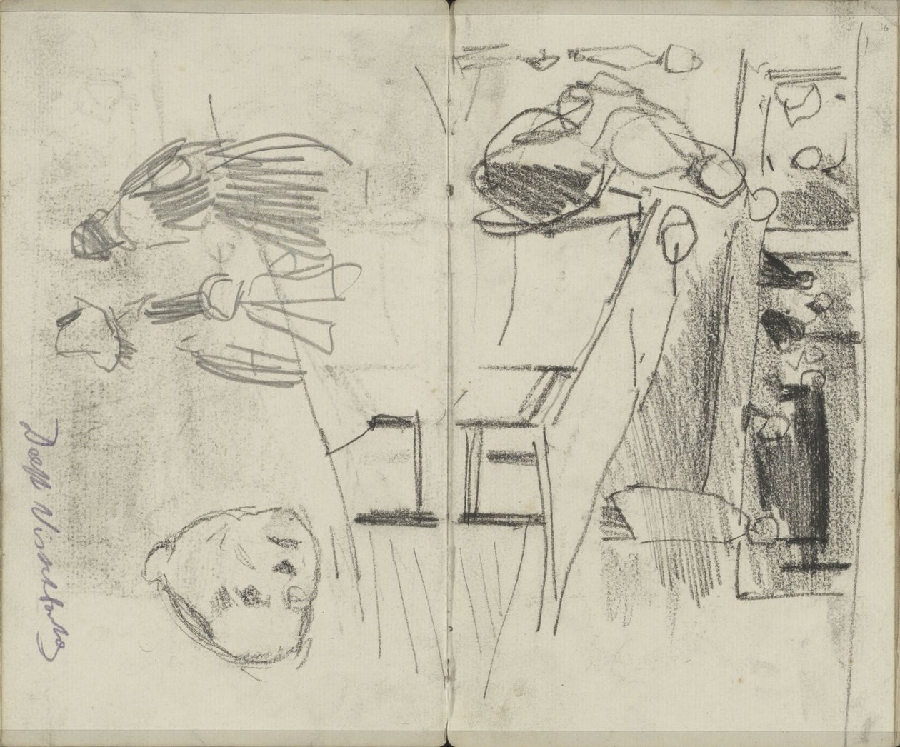 Figuren in der Fischhalle in Delft und Figurenstudien von George Hendrik Breitner