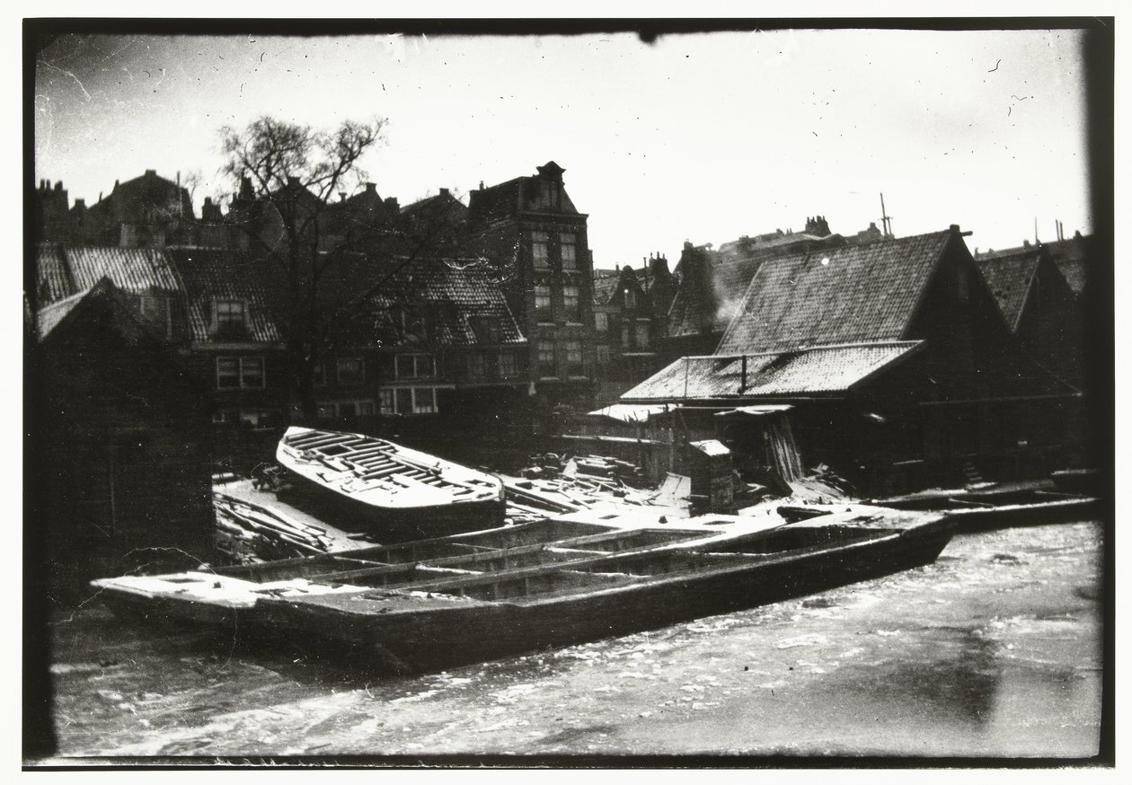 Ansicht einer Werft auf dem Prinseneiland in Amsterdam von George Hendrik Breitner