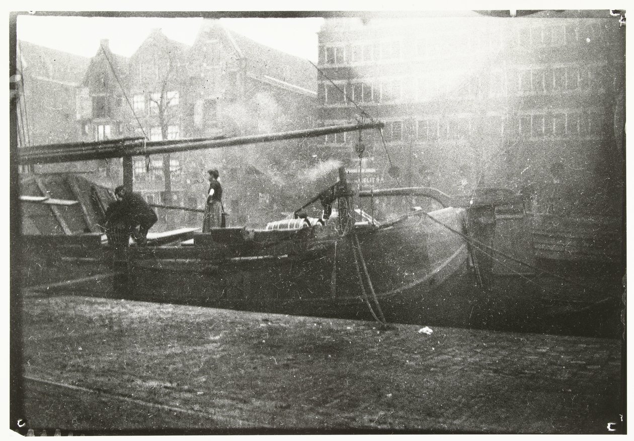 Regierungsgebäude an der Brouwersgracht in Amsterdam von George Hendrik Breitner