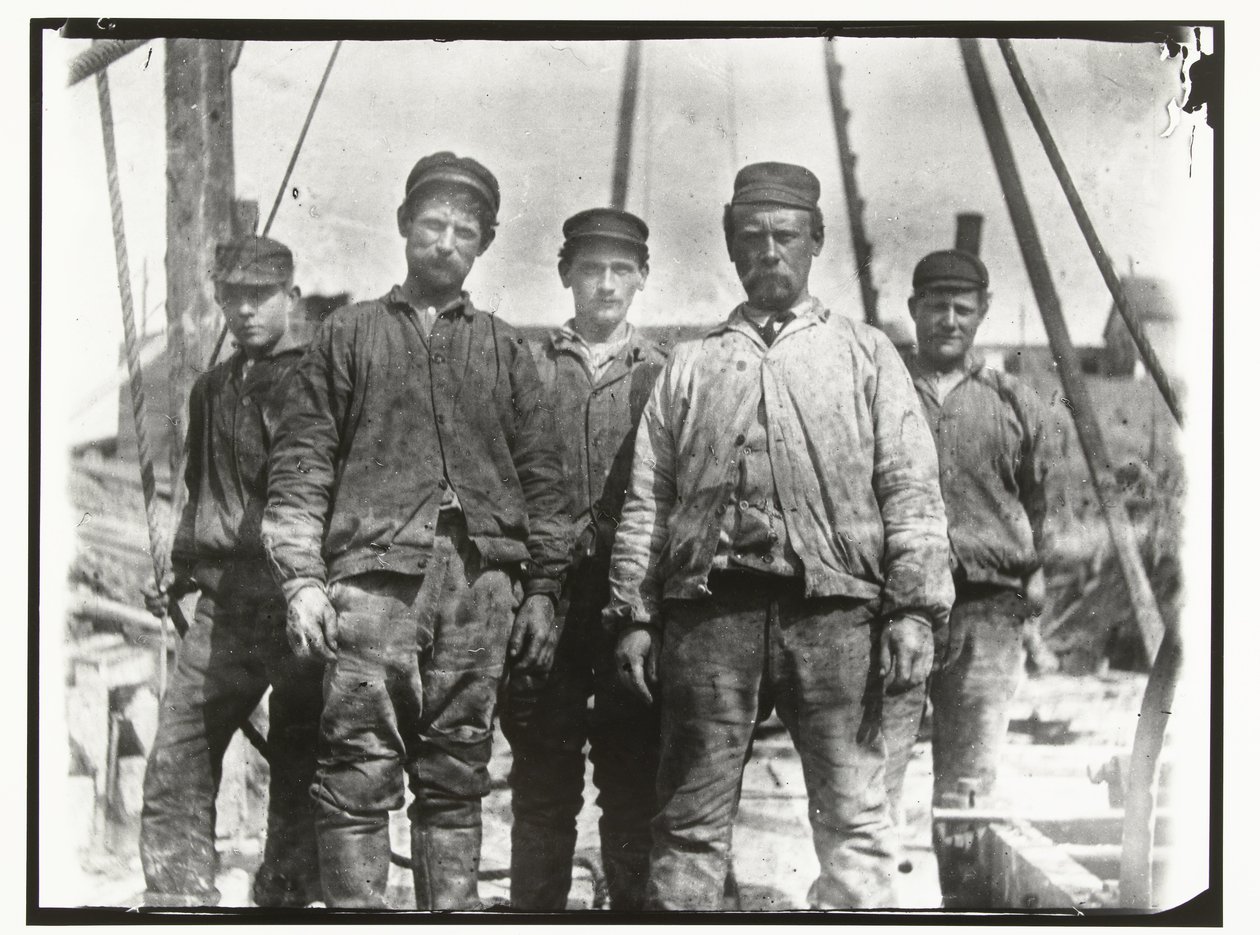 Gruppenporträt von Arbeitern bei der Van Diemenstraat in Amsterdam von George Hendrik Breitner