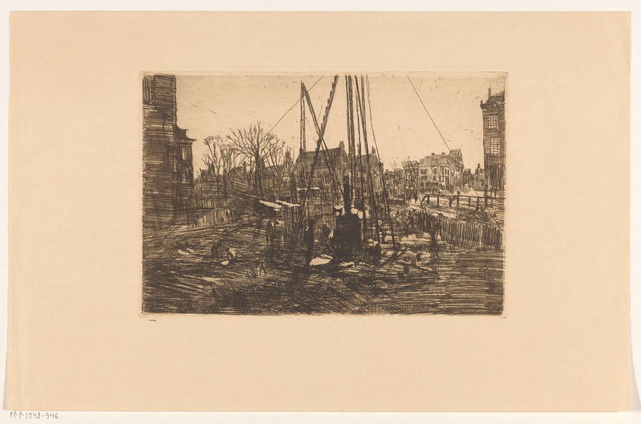 Pfahlbauarbeiten in der Raadhuisstraat in Amsterdam von George Hendrik Breitner