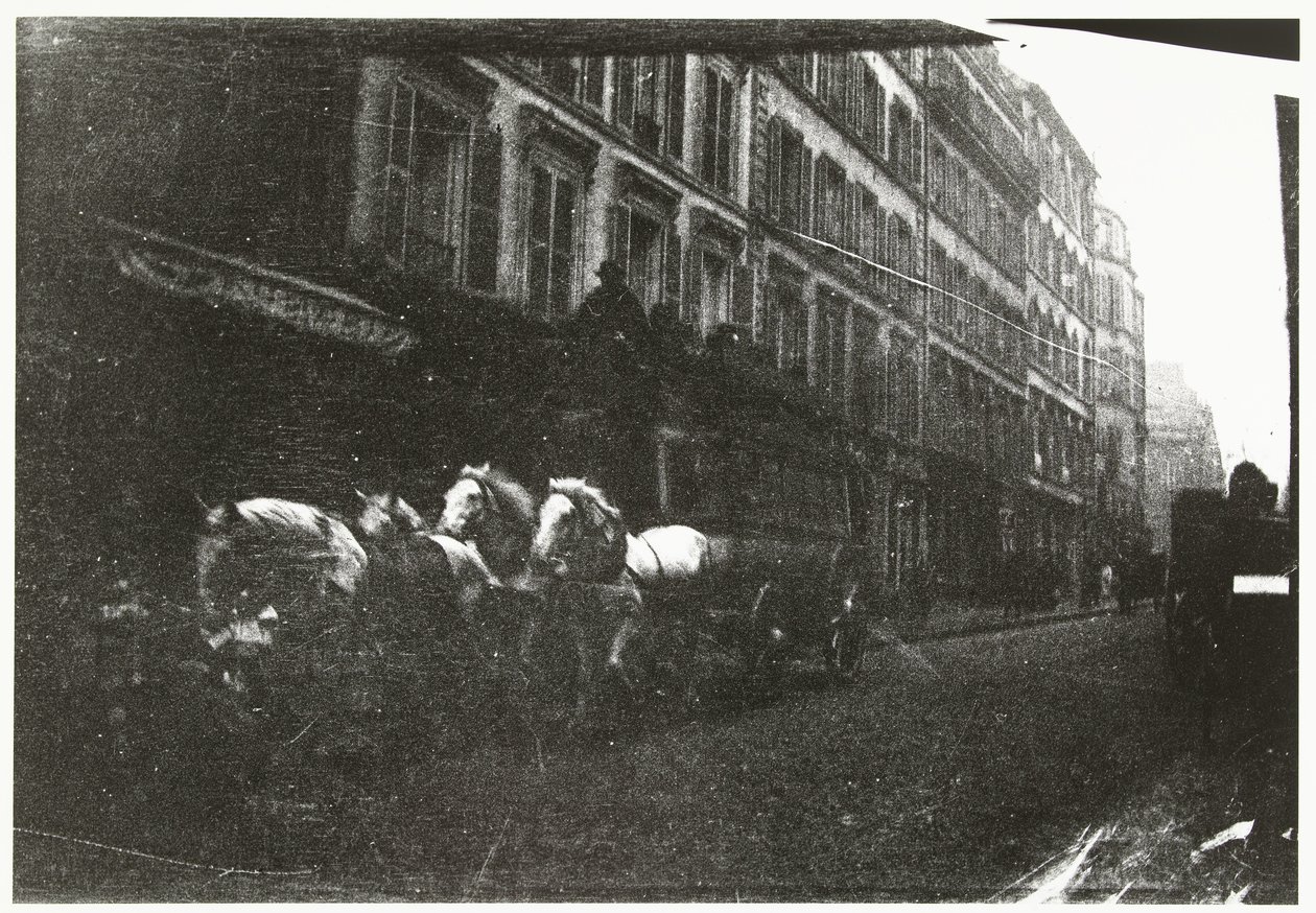 Straßenszene mit Pferden und Kutsche in Paris von George Hendrik Breitner