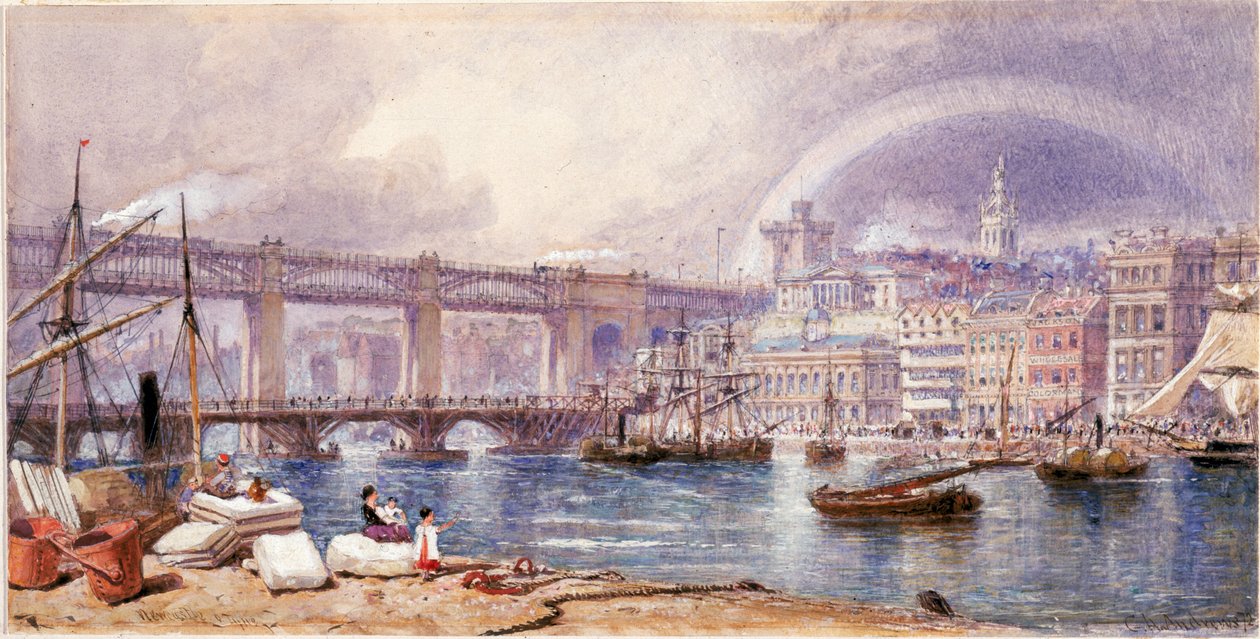 Ansicht von Newcastle upon Tyne von George Henry Andrews
