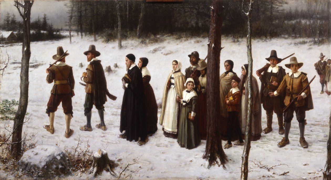 Pilger gehen zur Kirche, 1867 von George Henry Boughton
