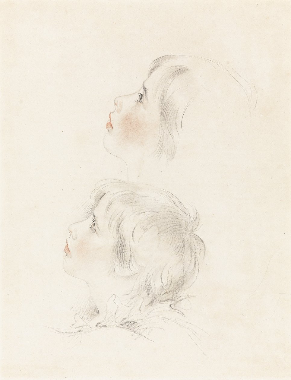 Zwei Studien für Arthur aus Shakespeares "König Johann" von George Henry Harlow
