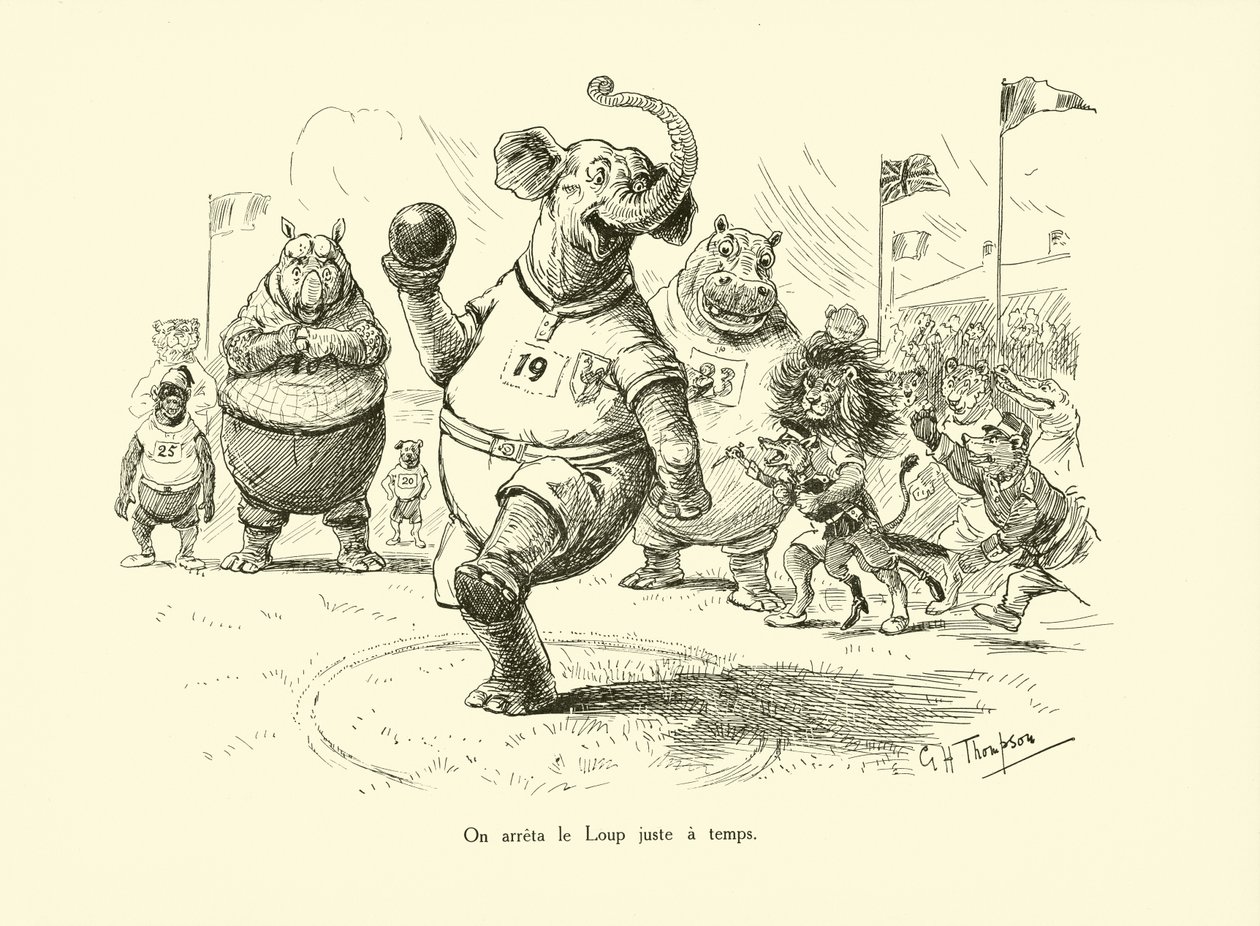 Der Wolf wurde gerade noch rechtzeitig gestoppt von George Henry Thompson