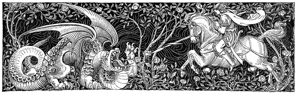 St. Georg tötet den Drachen, 1884 von George Heywood Maunoir Sumner